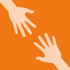 Help design. human hand icon. Flat illustration , vector
