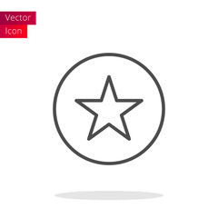 Star Thin Line Icon