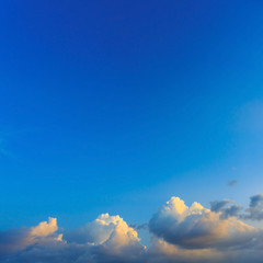 clouds on clear blue sky