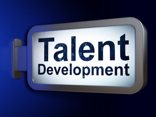 Studying concept: Talent Development on billboard background