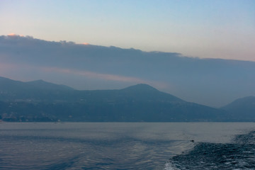 Beautiful natural landscape of mountain lake.Italy. Arona