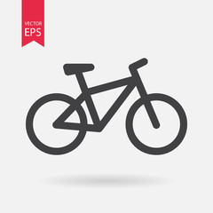 Bike Icon Vector. Flat design. Bike sign isolated on white background.