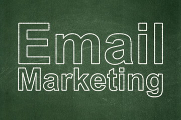 Obraz premium Marketing concept: Email Marketing on chalkboard background