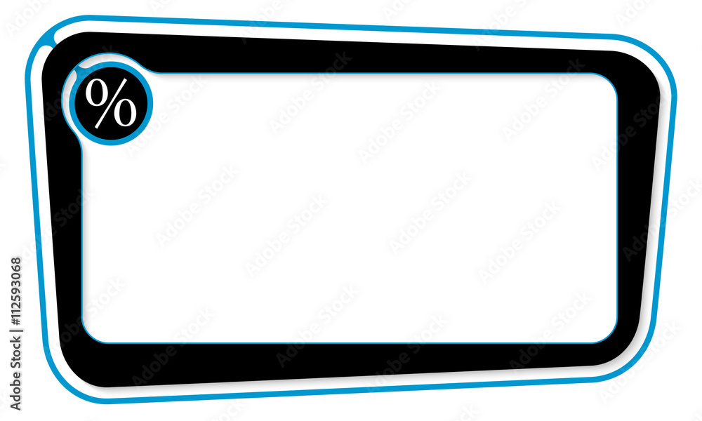 Poster vector box for your text with percent icon