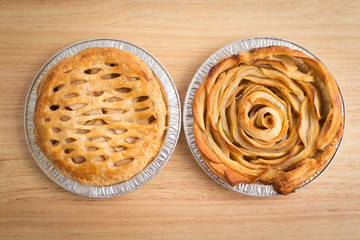 Apple pie and Apple Rose pie