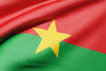 Burkina Faso flag waving
