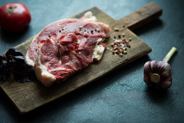 Raw fresh lamb meat