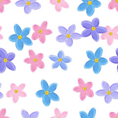 Seamless forget-me-not pattern