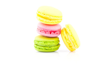 Macaroon on white