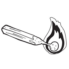 black and white burning match