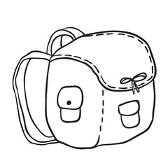 black and white camping bag