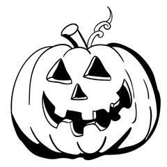 black and white halloween pumpkin