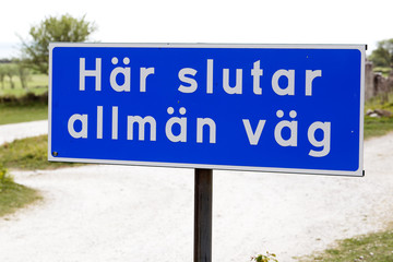 H&auml;r slutar allm&auml;n v&auml;g