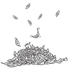 black and white leaves