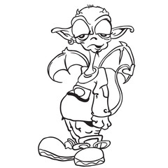 black and white little devil