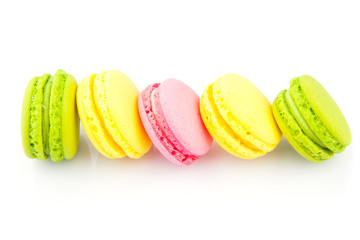 Macaroon on white