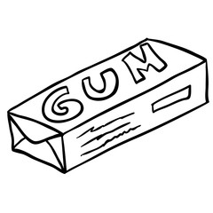 black and white pack of gum