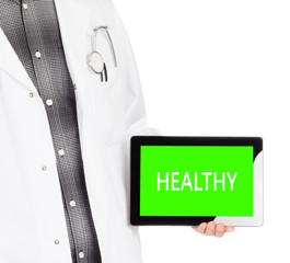 Doctor holding tablet - Healthy