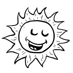 black and white smiling sun