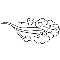 black and white wind