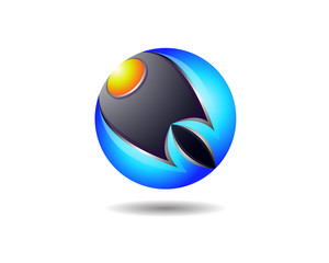 Abstract Glossy Logo Icon