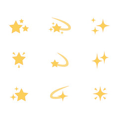 Set of star icon vector isolated on white background. Emoji vector. Bright  smile icon set. Emoticon icon web.