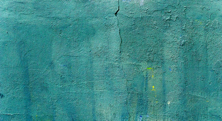 old plaster blue wall background