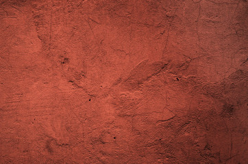 vintage red plaster wall background - obrazy, fototapety, plakaty