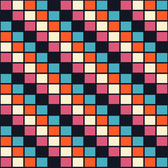 Seamless mosaic vector illustration of colorful pixel pattern
