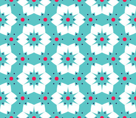 Vector modern seamless colorful geometry floral pattern, color abstract geometric background, pillow multicolored print, retro texture, hipster fashion design