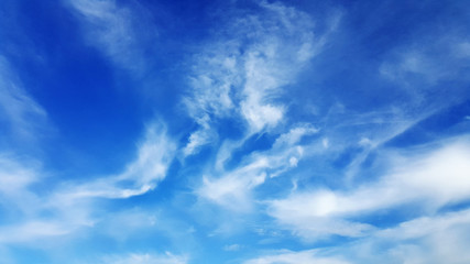 clouds in the blue sky