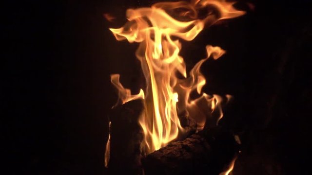 fire stove slow motion