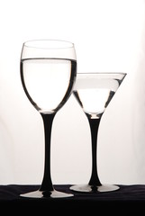 Wine glasses are ready for party
