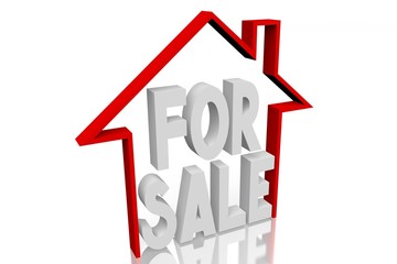 3D house for sale concept