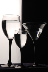Wine glasses are ready for party