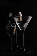 Wine glasses are ready for party