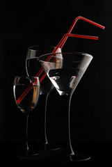 Wine glasses are ready for party