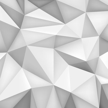 Low polygon shapes background, triangles mosaic, vector design, creative background, templates design, grey wallpaper © panimoni