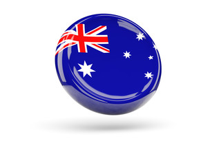 Flag of australia. Round icon