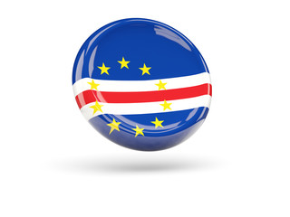 Obraz premium Flag of cape verde. Round icon
