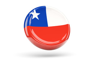Flag of chile. Round icon