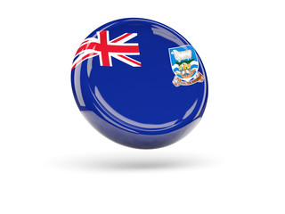Flag of falkland islands. Round icon