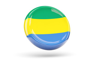 Flag of gabon. Round icon