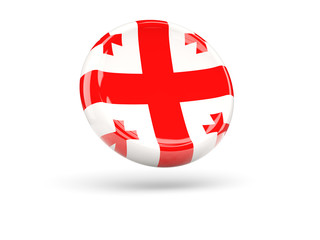 Fototapeta premium Flag of georgia. Round icon