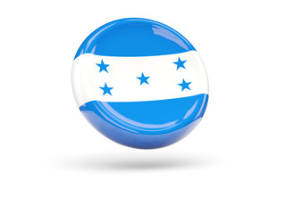 Flag of honduras. Round icon