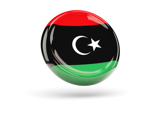 Flag of libya. Round icon