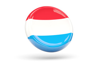 Flag of luxembourg. Round icon