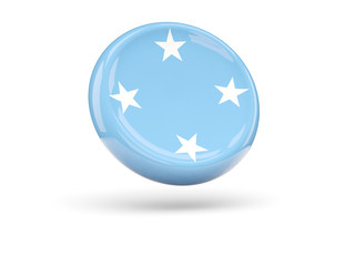 Flag of micronesia. Round icon