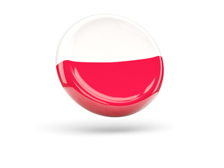 Flag of poland. Round icon