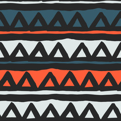 Triangles geometric seamless pattern in vector